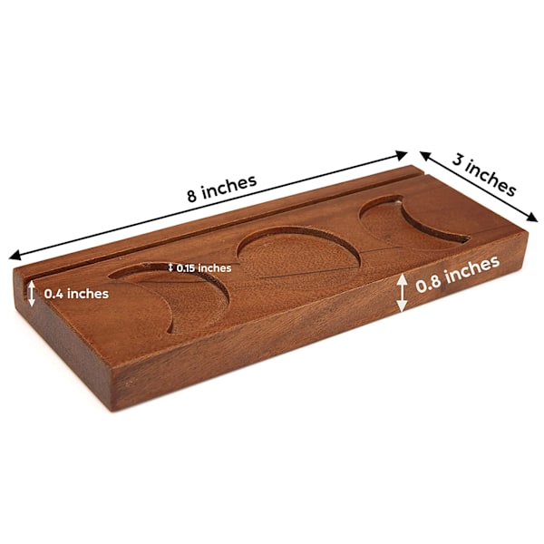 Træ Triple Moon Stativ Træ Tarot Kort Lys Display Holder Altar Forbrugsvarer