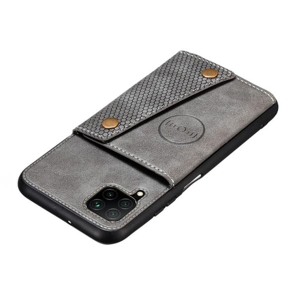 Samsung Galaxy A42 - Stylish Practical Case with Card Holder Grå