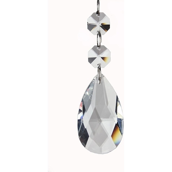 12 klara droppformade kristallkronor prismor
