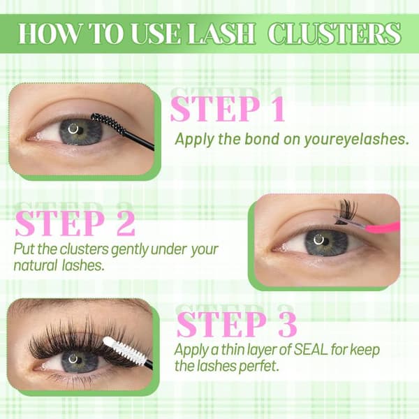 DIY Eyelash Extension Kit Individuelle Vipper Kluster D-krøll Vippekluster