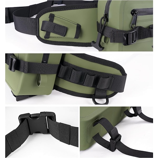 Vandtæt Luya-taske til taljen kan indsættes i stangen, lufttæt dykker multifunktionel crossbody brysttaske udendørs fiskegrej fiskestang Luya-taske
