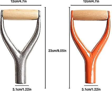Iron Spade Handle with Inner Diameter, D/Y Grip, Good Hand Protection, Garden, Solid Iron, Accessories, Garden Tool for Snow Shovel, Digging, Rake