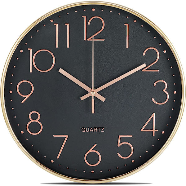Stille Quartz Analog Vægur - 30Cm - Ingen Tikken