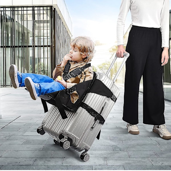Rejsesæde, rullekuffert til børn, håndbagage med sæde, sammenklappelig rejsestol til børn, toddler til håndbagage