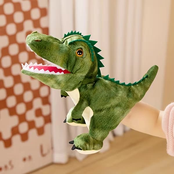 Dinosaur Hånddukke – Blødt Tøjdyr til Historiefortælling for Børn, Interaktiv Leg & Gave T-Rex