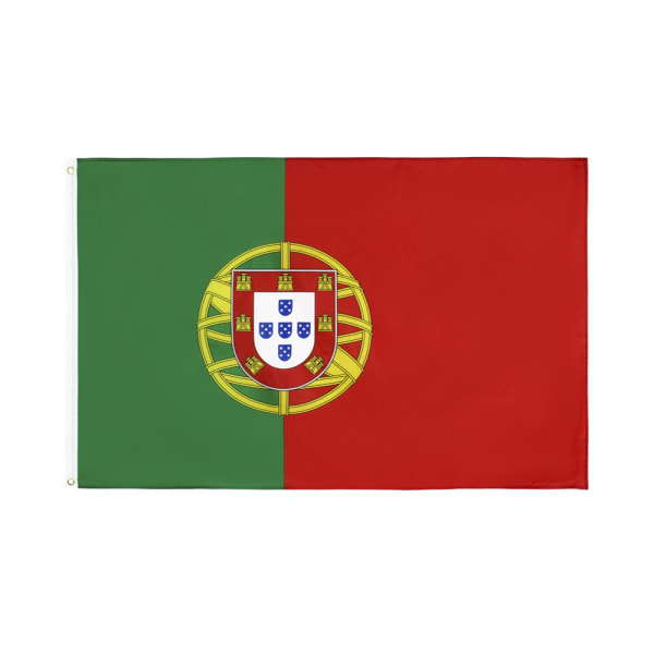 Portugal portugisiska flaggan | 3x5 ft landsflagga, inomhus/utomhus, livfulla färger, mässingshylsor, tjockare och mer hållbart