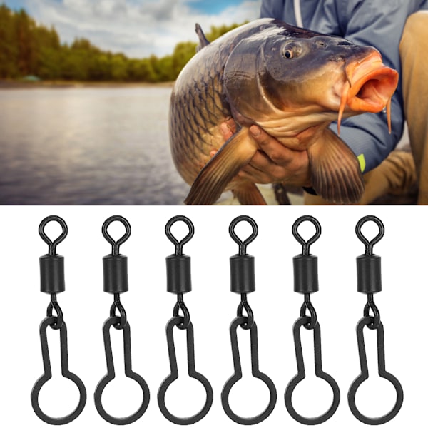 60 st 2,8 cm/1,1 tum Karpfiske Swivels för att ansluta PVA Mesh Bag Fisketillbehör Terminal Tackle