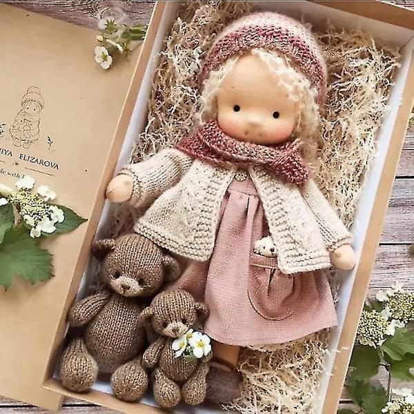 Handgjord Waldorf-docka, stickad plyschdocka, julklapp till flickor [ZHE] Style 10