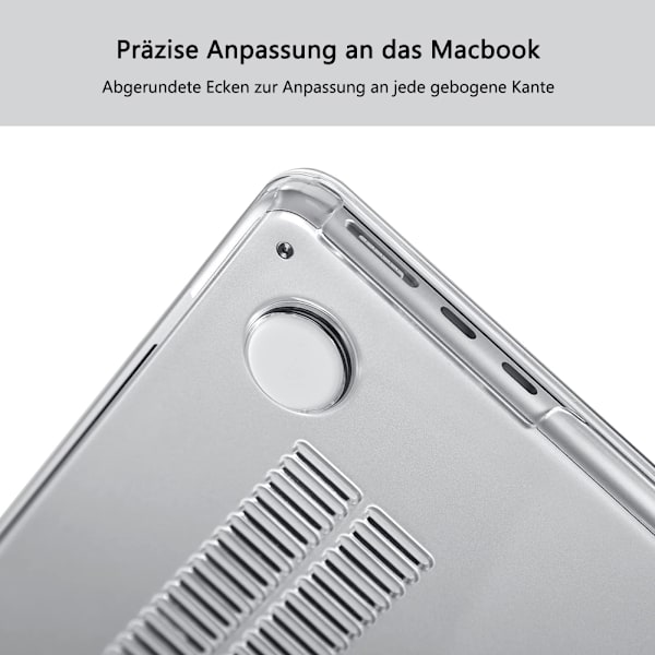 Etui kompatibelt med NY MacBook Air 13,6 tommer M2 A2681, 2022-udgivelse, ultratyndt glat hårdt skal beskyttende etui, krystalklart