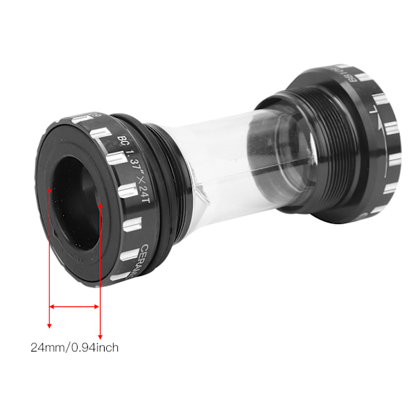 ZTTO Legering Cykel BB109 Keramik Integrerad Skruv I Lagergänga Nedre Fäste Cykeltillbehör (Svart )