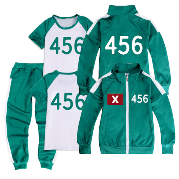 Squid Game, träningskläder, komplett set med rep 149 149 146