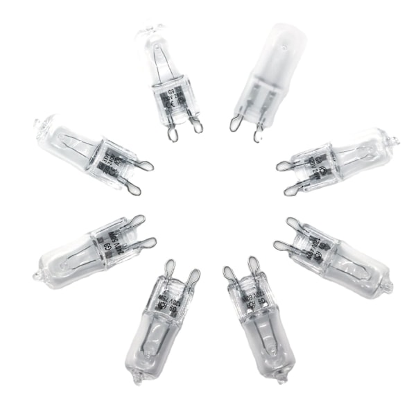 10-pak Halogen G9 230V 20W, Erstatningspære, Varm Hvid 2700K