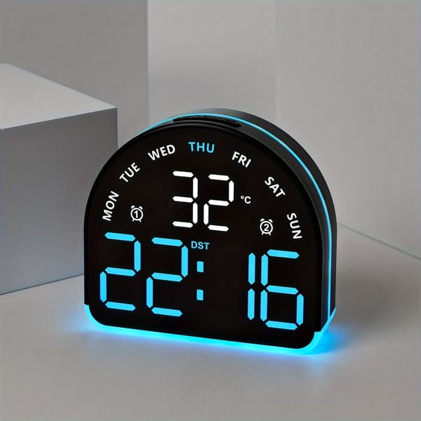 LED Digital Väckarklocka med Temperaturdisplay – Tyst, USB-driven, Stor Skärm för Sovrum