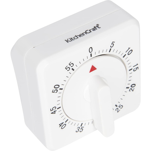 60-minutters køkkentimer, hvid 1pc