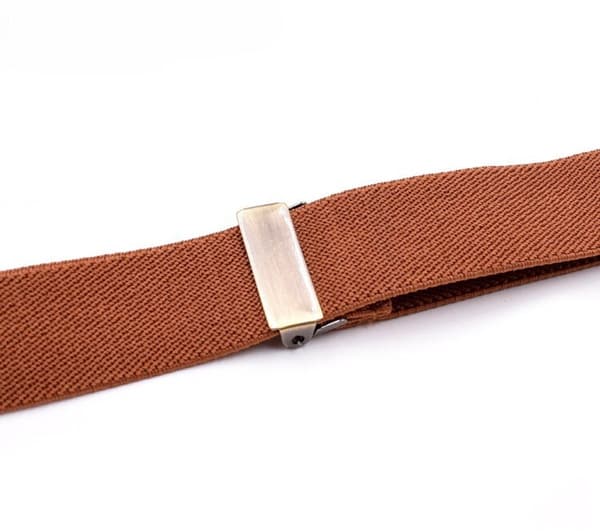 Seler 2,5 cm retro Y-form 3 bronzeklemmer, elastisk justerbar 140-190 cm sort