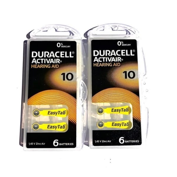 12 DURACELL ACTIVAIR 10 batterier