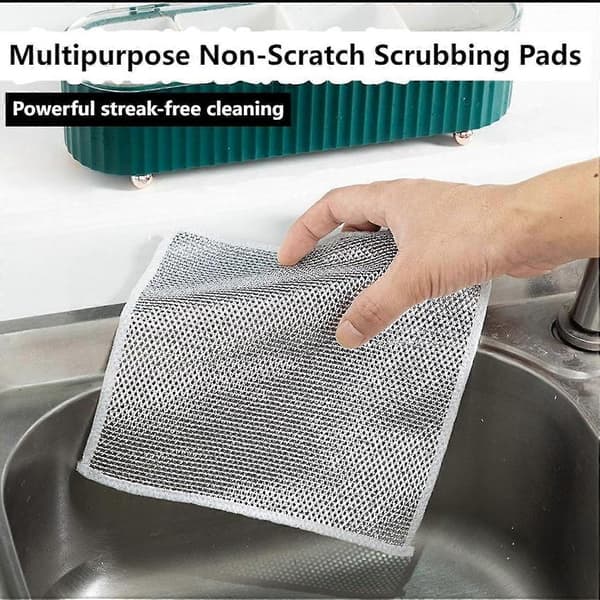 Multifunksjonell stålullklut for skrubbing og rengjøring[ZHE] 5 Pcs