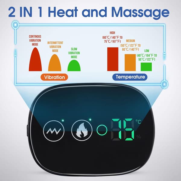 Uppvärmd axelmassager med vibration och justerbara inställningar[ZHE]