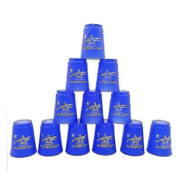 Speed Stacks Sport Stacking Cups Set, 12 Official Competition Cups, Speed Training Toy, Travel Party Game Stacking Challenge Blue