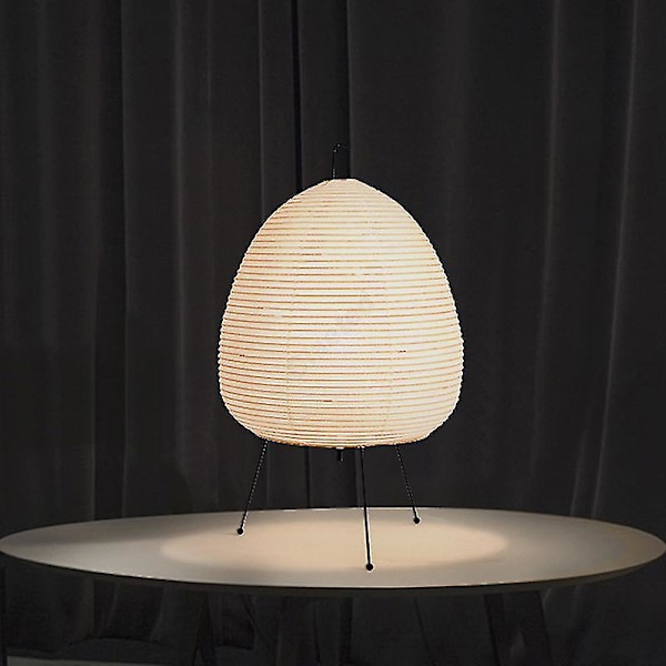 Japansk design Akari Noguchi bordslampa: Rislampskärm för sovrum, arbetsrum, vardagsrum, bar - Heminredning Yw1 [DB] A
