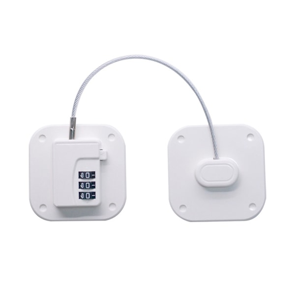Køleskabslåse til skabe i hvid white Coded Lock