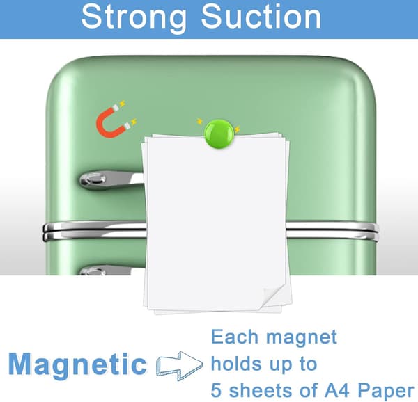 24 stærke runde whiteboardmagneter, 3 cm køleskabsmagneter til håndværk