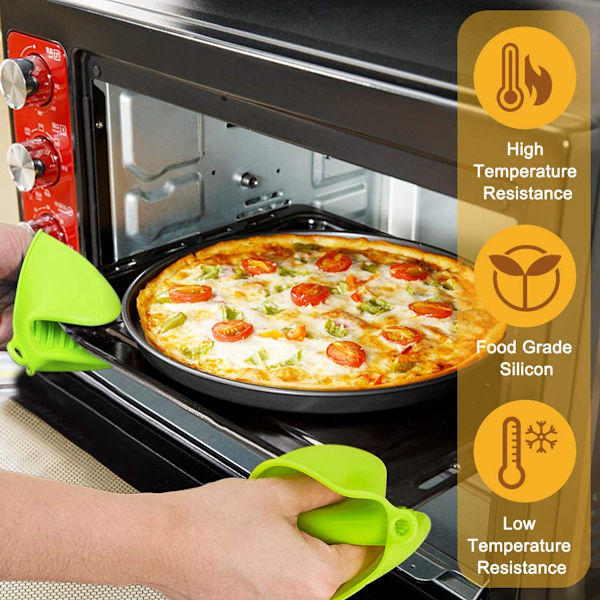 2 par silikon grytekluter for baking, matlaging og grilling