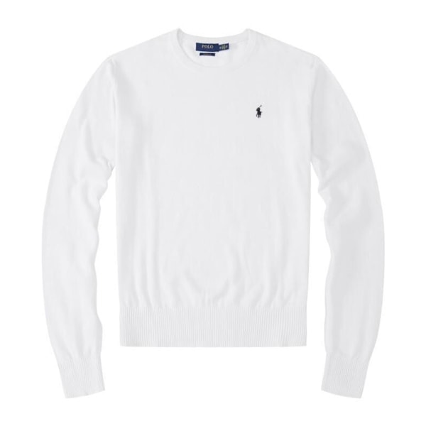 PoloRalphLauren Herre T-skjorte Casual Langærmet Rundhals Topp T-skjorter Hvit White L