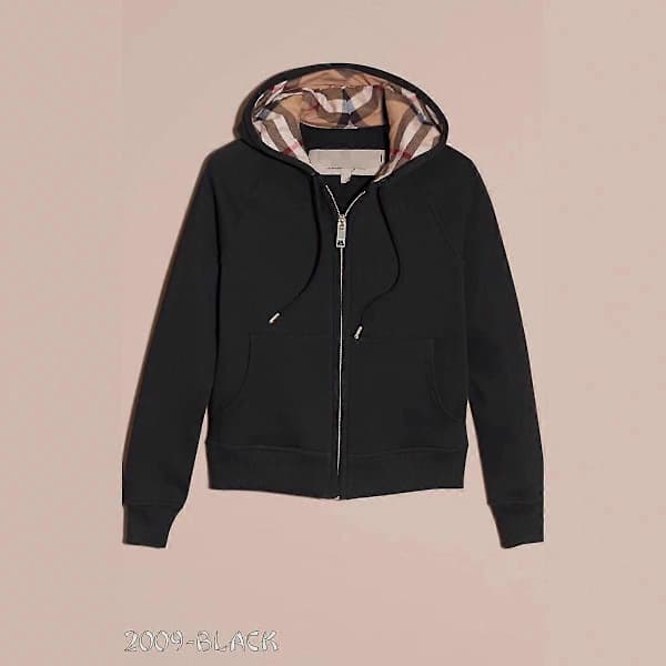 Høykvalitets Original Enkel Hettegenser Britisk Stil Hettegenser Herre Dame Pullover Damejakke Full Glidelås Svart[ZHE] S