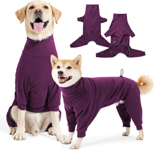 Fleece hundtröja vinterjacka med ben pyjamas XL