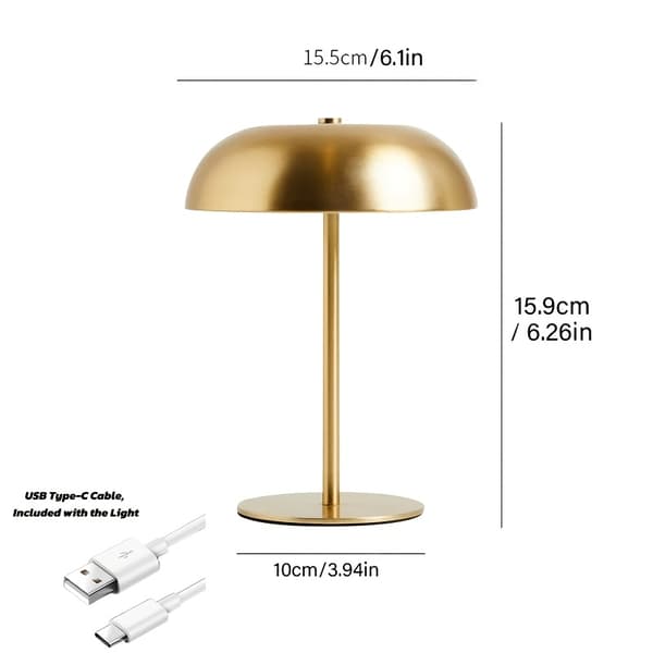 Moderne trådløs genopladelig LED-bordlampe til læsning, kontor, studie og soveværelse 1pc Silvery