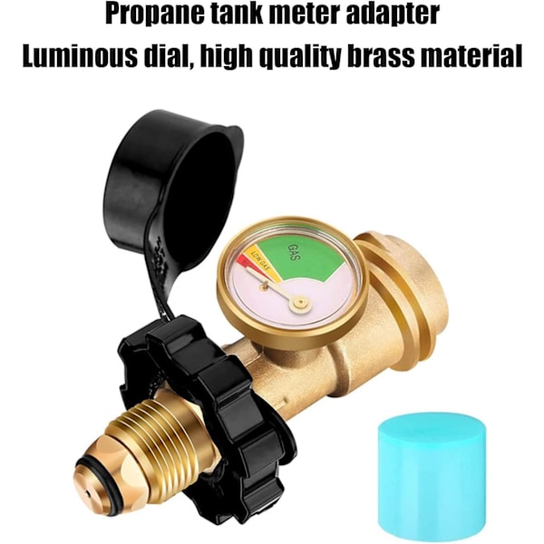 Propaanikaasumittari - Säiliöadapteri mittarilla, grillimittari, vuodonilmaisin...