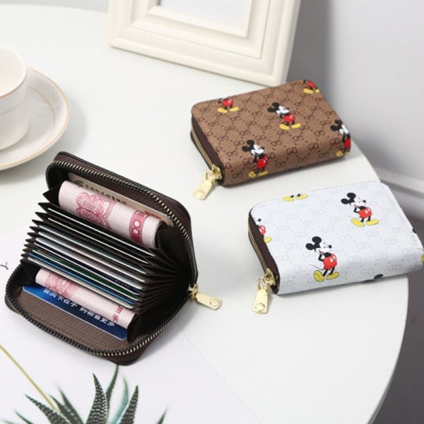 IC Disney Musse Pigg Minnie Mus Liten Plånbok Dam Kort Dragkedja A7
