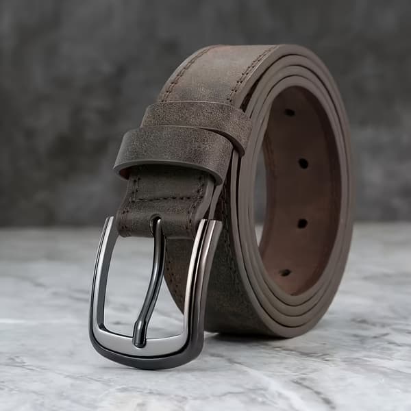 2-pak brede retro bælter i westernstil til mænd til fritids- og pendlerbrug L Multi 1 (2pc se