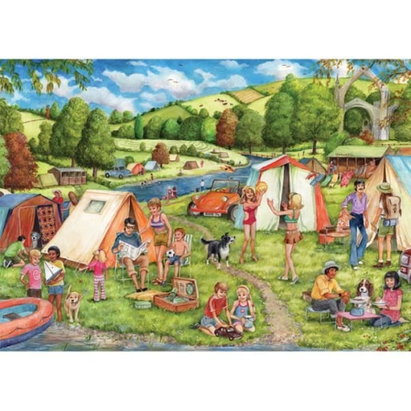 Landskaps- och naturpussel - FALCON - Camping och husvagn - 500 bitar - Grönt, flerfärgat - Blandat