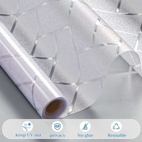 Frosted Static Window Film 2M/5M/10M Privacy UV Protection Heat Control 60x200cm