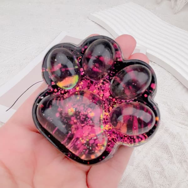 Stressavlastande Fidgetleksak Kattass, 2-pack Mörk Estetisk Sensorisk Kitt