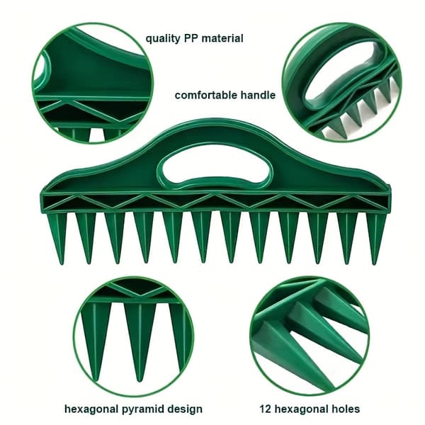 Jord- og hagehåndbor for planting, laget av PE-materiale Grön