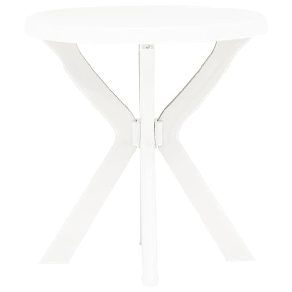 vidaXL Cafebord hvid Ø70 cm plast Vit white
