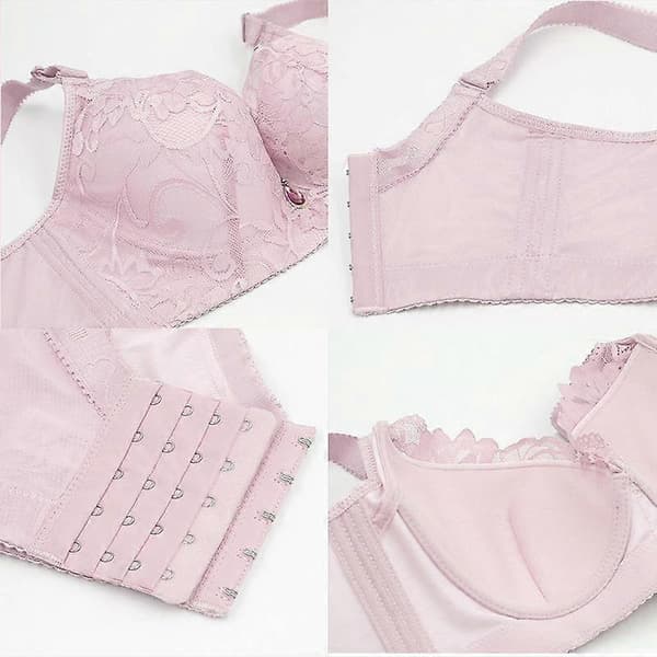 Women's Push Up Lace Bra Sexy Plus Size Bra Comfortable Underwear Woman white