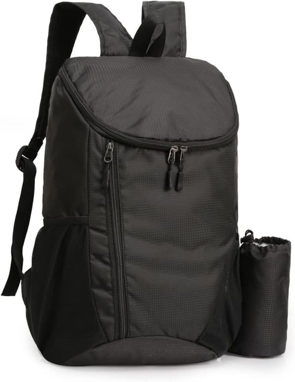 20L Lightweight Backpack – Multifunctional Hiking Backpack, Waterproof, Durable and Lightweight Travel Backpack for Outdoor Hiking, Trekking, Daypack Black