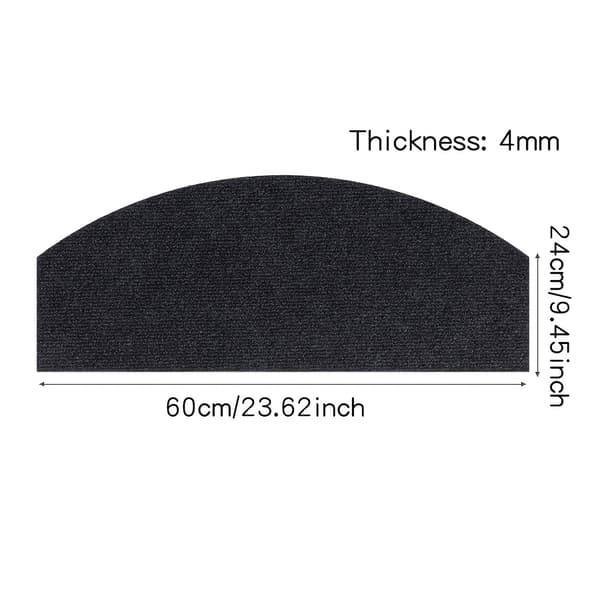 Halkfria trappstegsmattor för husdjur, 15-pack självhäftande dynor för trätrappor Khaki 60CMX24CM(15 pcs)