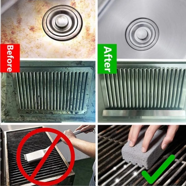 3 Grillrengjøringssteiner for effektiv rengjøring - Pimpstein fjerner flekker...