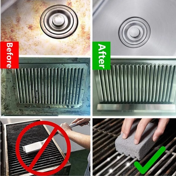 3 Grillrengöringsstenar för effektiv rengöring - Pimpsten tar bort fläckar...