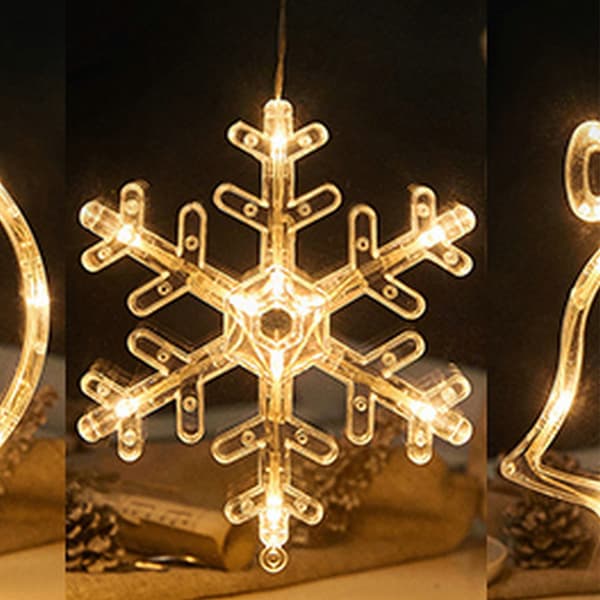 Window Hanging Light Christmas Decoration Lights Indoor Outdoor Window