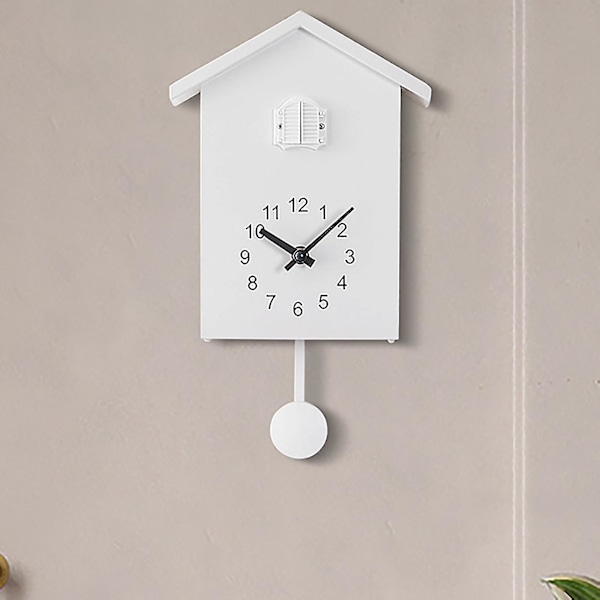 Stor gökklocka, gökur - Vit fågelholk, minimalistisk modern design februari2