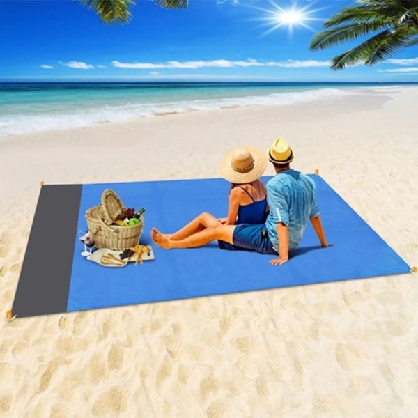 Lätt sandfri strandmatta Vattentät hopfällbar matta för camping utomhusaktiviteter orange