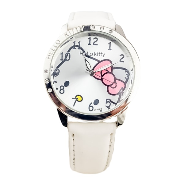 Barn Tecknad Klocka Present Vit[ZHE] White