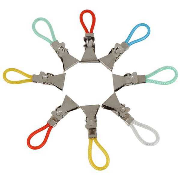 8 stk Håndklædeklemmer Håndklædeholder Køkkenhåndklæde Håndklædekrog Multicolor Multicolor one  size