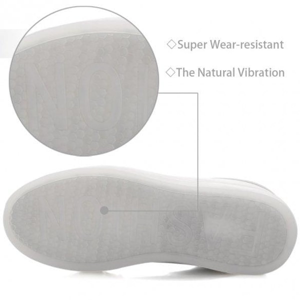 LED-skor sneakers Barn/Vuxna, VITA - storlek 27-45 Wh White Storlek 41 Vita